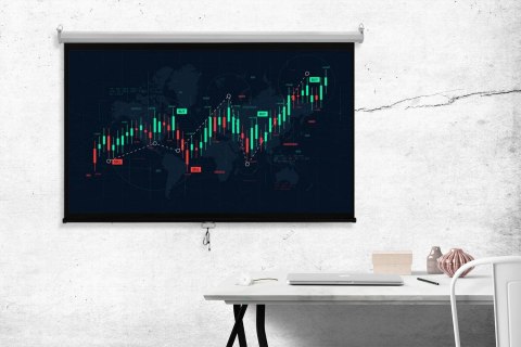 Ekran projekcyjny zwijany ręcznie 100" 16:9 PVC 1.0 Gain 160°
