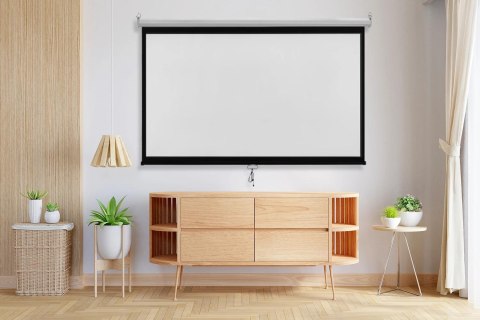 Ekran projekcyjny zwijany ręcznie 100" 16:9 PVC 1.0 Gain 160°