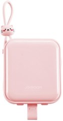 Powerbank Joyroom Cutie Series JR-L008 10000mAh 22.5W PD QC z kablami 1x USB-A 1x USB-C różowy