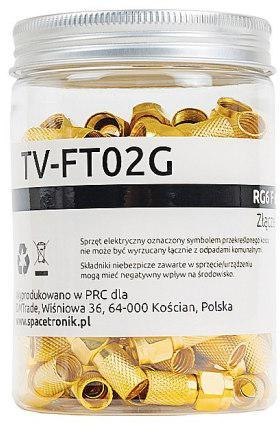 Wtyk typu F nakręcany Big Nut 6,8/22 mm Spacetronik 100szt.