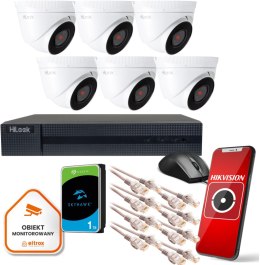 Zestaw monitoringu Hilook 6 kamer IP IPCAM-T5 1TB dysk