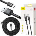 KABEL USB-A / USB-C Baseus Cafule CATKLF-UG1 300cm 2A QC 3.0 CZARNO-SZARY W NYLONOWYM OPLOCIE