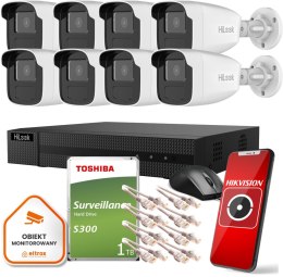 Zestaw monitoringu Hilook by Hikvision 8 kamer IP IPCAM-B2-50IR 1TB dysk